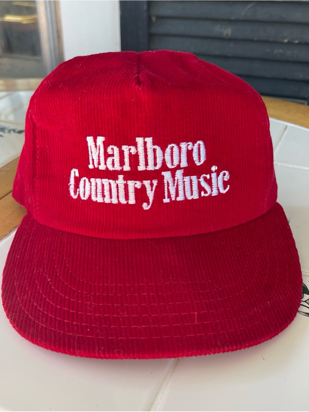 Vintage Corduroy Marlboro Country Music SnapBack Hat USA Made Retro Streetwear🔥